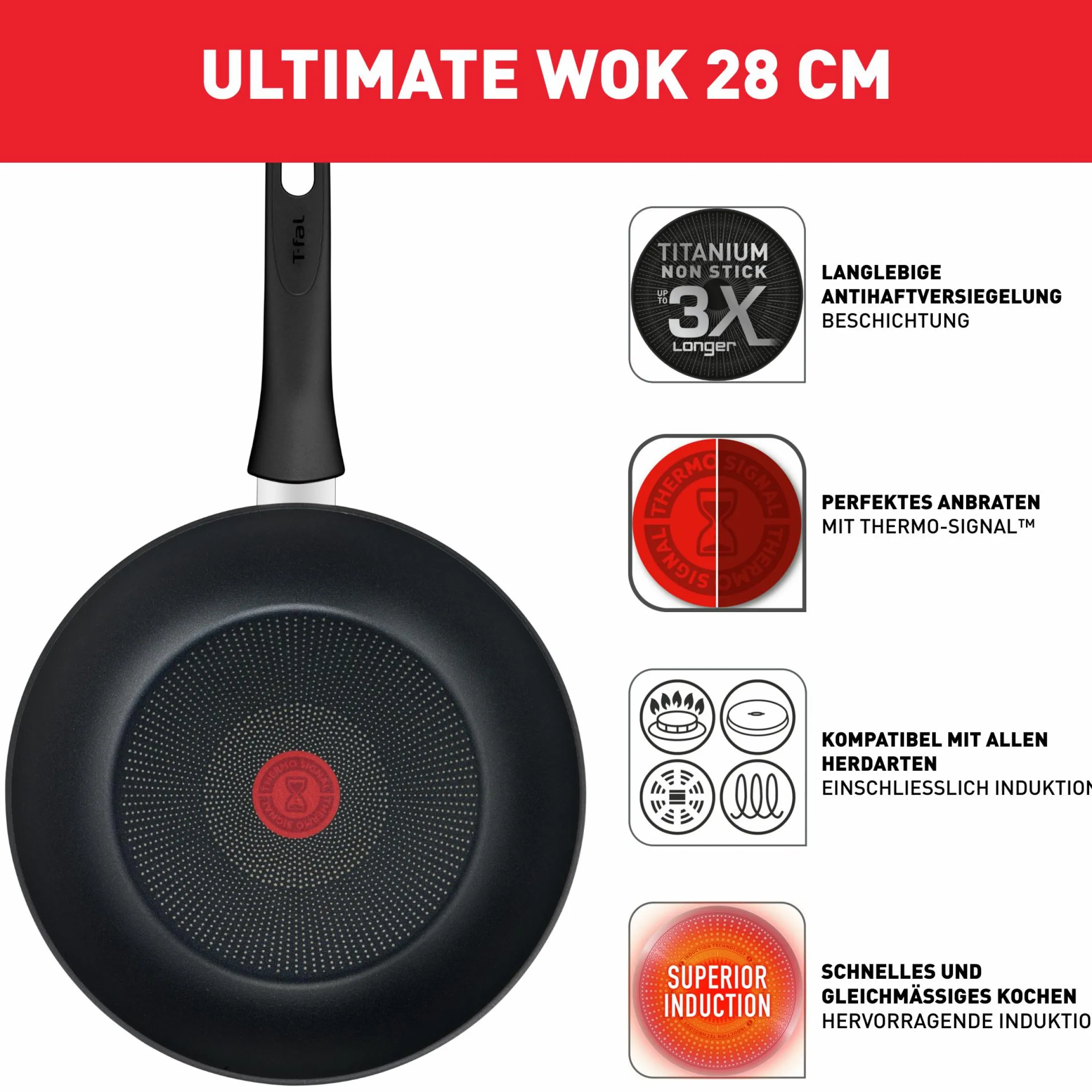 Ultimate On Wokpfanne 28cm G26019|Tefal
