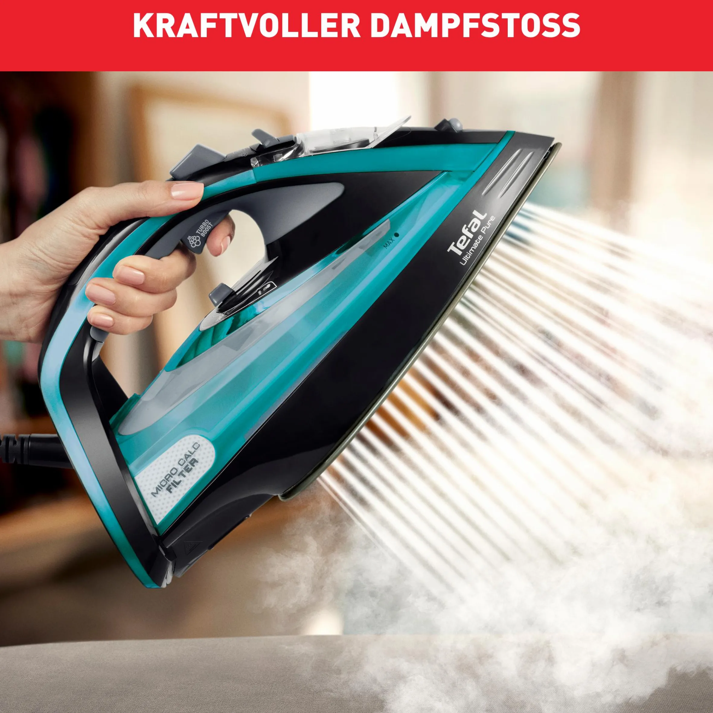 Ultimate Pure Dampfbügeleisen FV9844|Tefal