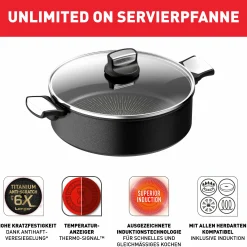 Unlimited On Servierpfanne 28cm mit Deckel G25972|Tefal